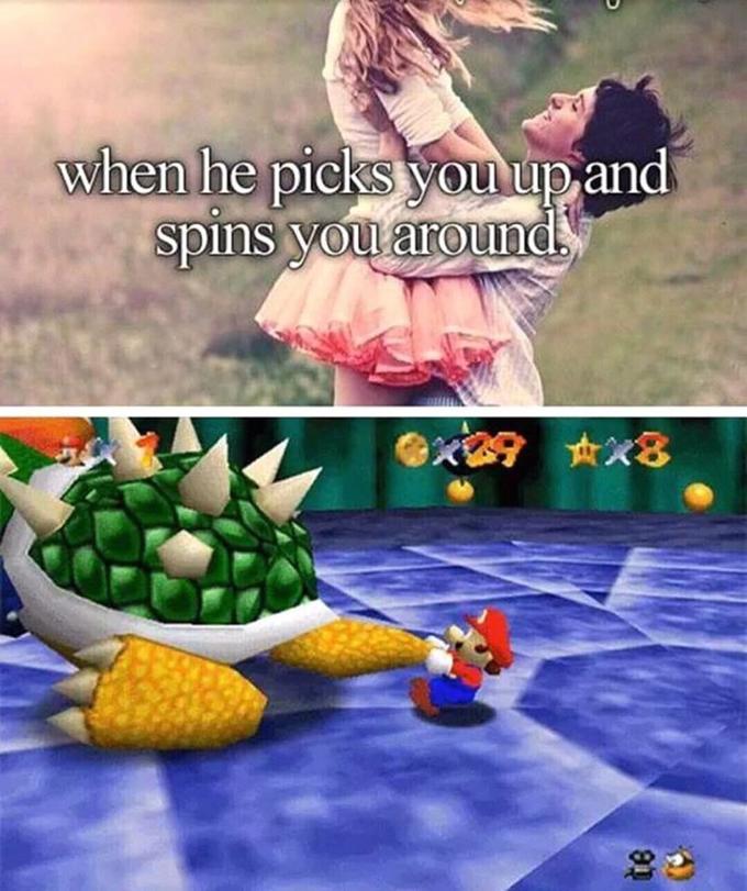 when he picks you up and spins you around