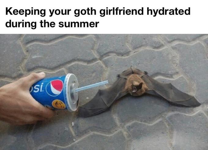 Keeping your goth girlfriend hydrated during the summer