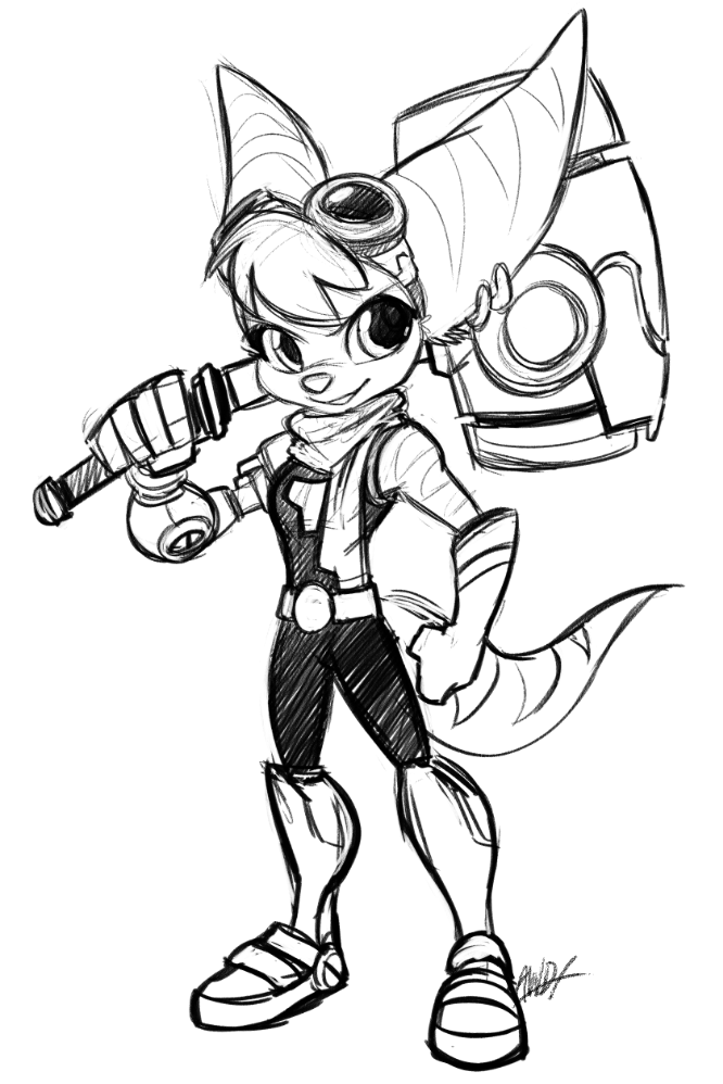 Rivet Sketch by AWDtwit Ratchet & Clank Know Your Meme
