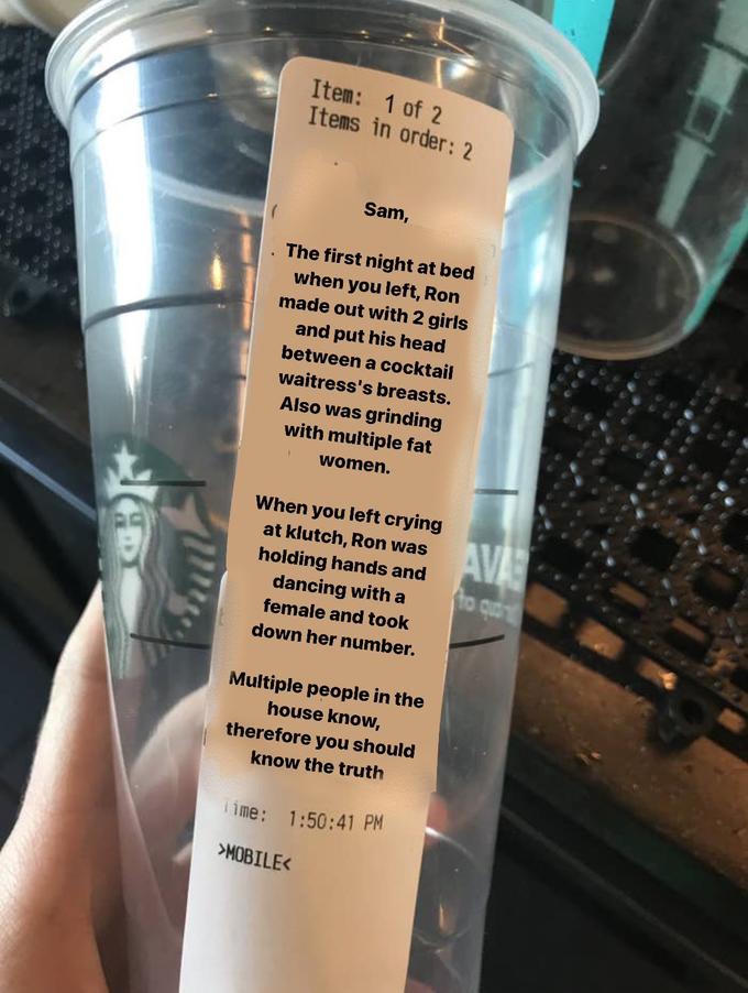 Longest on sale starbucks order