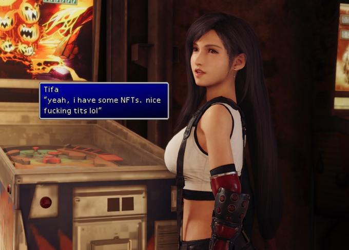 Tifa "yeah, i have some NFTS, nice f------ t--- lol"