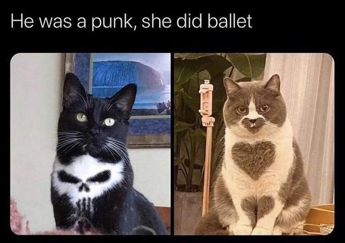 He was a punk, she did ballet