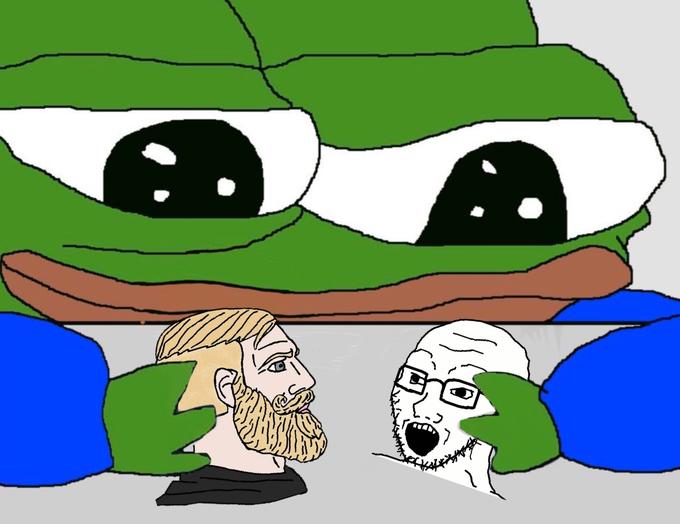 Apu playing with wojak and chad | Know Your Meme