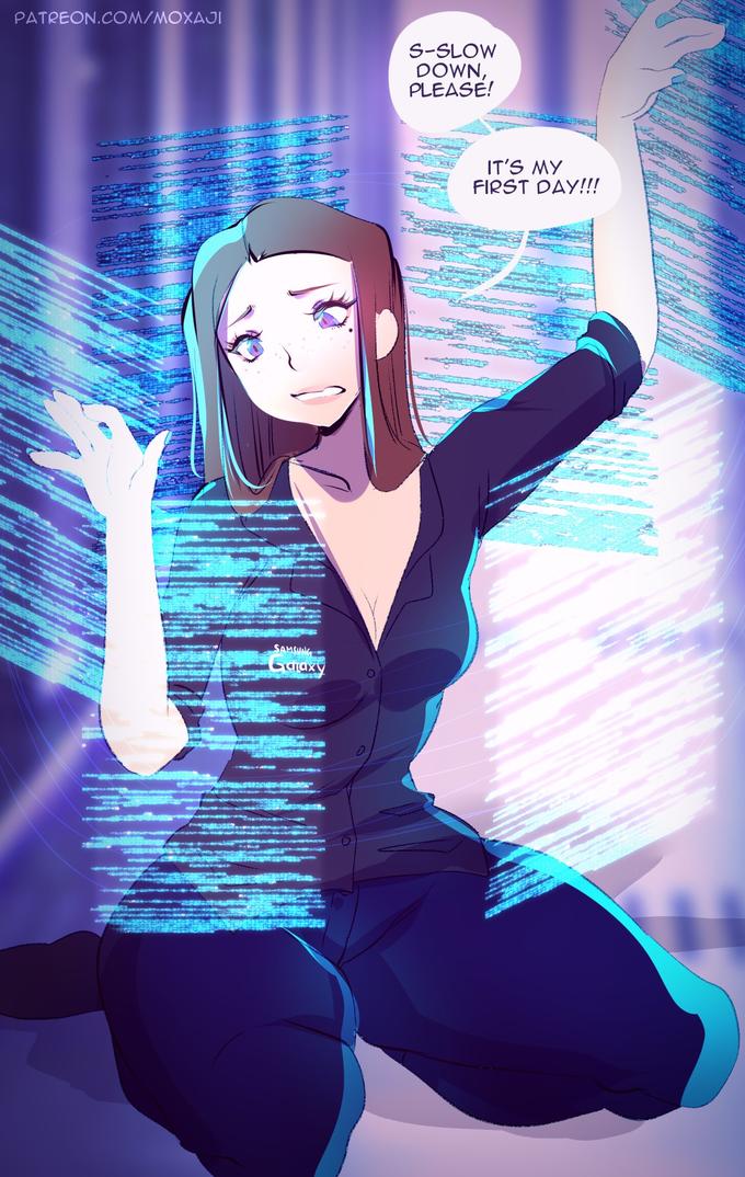 PATREON.COM/MOXAJI S-SLOW DOWN, PLEASE! IT'S MY FIRST DAY!!! SAMSUNG Caiax momancem
