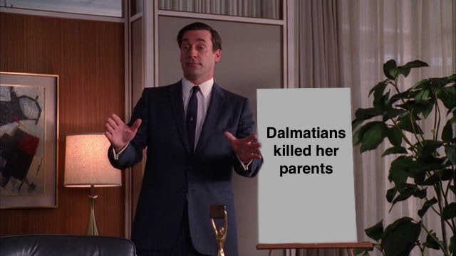 Dalmatians killed her parents