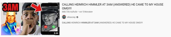 3AM CALLING HEINRICH HIMMLER AT 3AM (ANSWERED) HE CAME TO MY HOUSE OMG!!!! 668.726 Aufrufe • vor 5 Monaten O elisocray O CALLING HEINRICH HIMMLER AT 3AM (ANSWERED) HE CAME TO MY HOUSE OMG!!! 8:46