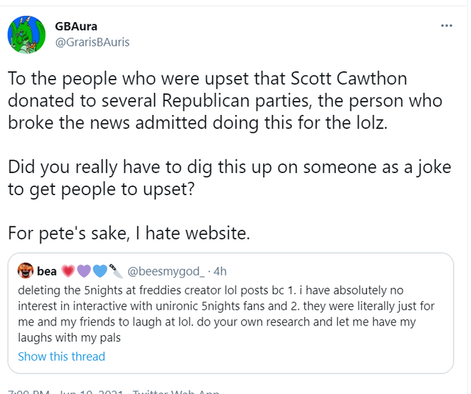 To clarify, the donations are real but the OG post is supposedly a joke.