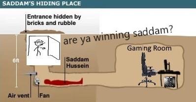 SADDAM'S HIDING PLACE |Entrance hidden by bricks and rubble are ya winning saddam? Gaming Room |Saddam Hussein 6ft Air vent Fan