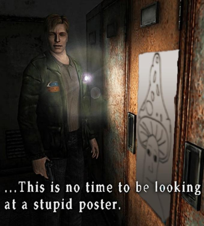 ...This is no time to be looking at a stupid poster.