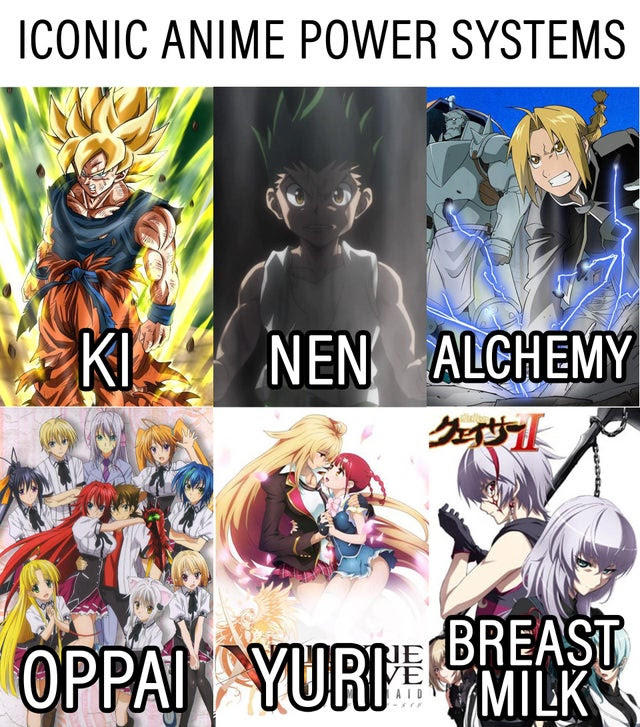 ICONIC ANIME POWER SYSTEMS KI NEN ALCHEMY サ OPPAI YURH BREAST MILK