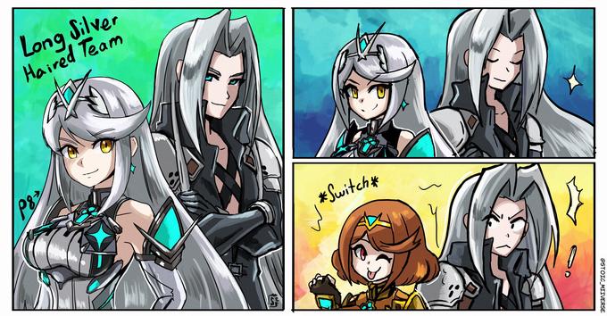 Long Silver Haired Team * Switch* @STOIC_MIIVERSE