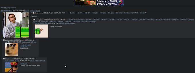 MULTI-TRACK DRIFTING!!!!! toyl-Toys [Index] [Catalog] [Bottom] 1625043253778,jpg + (41 KB, 472x472) google yandex iqdb wait Anonymous 08/05/21(Thu)06:16:31 No.64841676 v >>64841841 >>64841971 >>64841976 >>64842391 >>64842410 >>64842693 >>64844252 >>64845664 >>64847007 >>64848507 Watch this I Anonymous 08/05/21(Thu)06:25:58 No.64841744 v >>64841841 >>64841856 >>64841860 >>64841887 >>64841930 >>64841976 >>64841988 >>64842155 >>64842223 >>64842391 >>64842393 >>64842410 >>64842650 >>64842931 >>64843815 >>64843929 >>64844016 >>64844197 >>64844252 >>64844947 >>64845453 >>64845664 >>64847007 >>64848507 1625043338234. png (47 KB, 472x472) google yandex igdb wait Behold my dubbles Anonymous 08/05/21(Thu)06:41:29 No.64841841 v a gif (1.92 MB, 498x498) google yandex iqdb wait HOW >>64841676 (OP) >>64841744 originaly how Anonymous 08/05/21(Thu)06:44:30 No.64841856 v 1615517045966. gif (1.06 MB, 498x376) google yandex iqdb wait >>64841744 Checked. Not bad. Not bad at all.