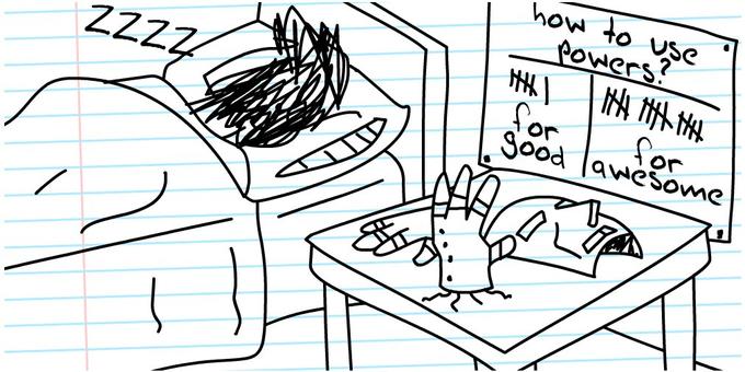 Strong Bad: _“Well, that's a stupid question, Abdi. Do you take off your face and hands before you go to bed? And if so, are you some kind of robot?”_

_Thanks for kickin off 20 years of sbemails, Abdi, wherever you are._