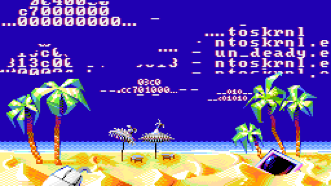 c7000000 toskrnl ntoskrn1 un_deady ntoskrn .... e ticl. e - 3 1 .cc701000...- --010-. --<01010,