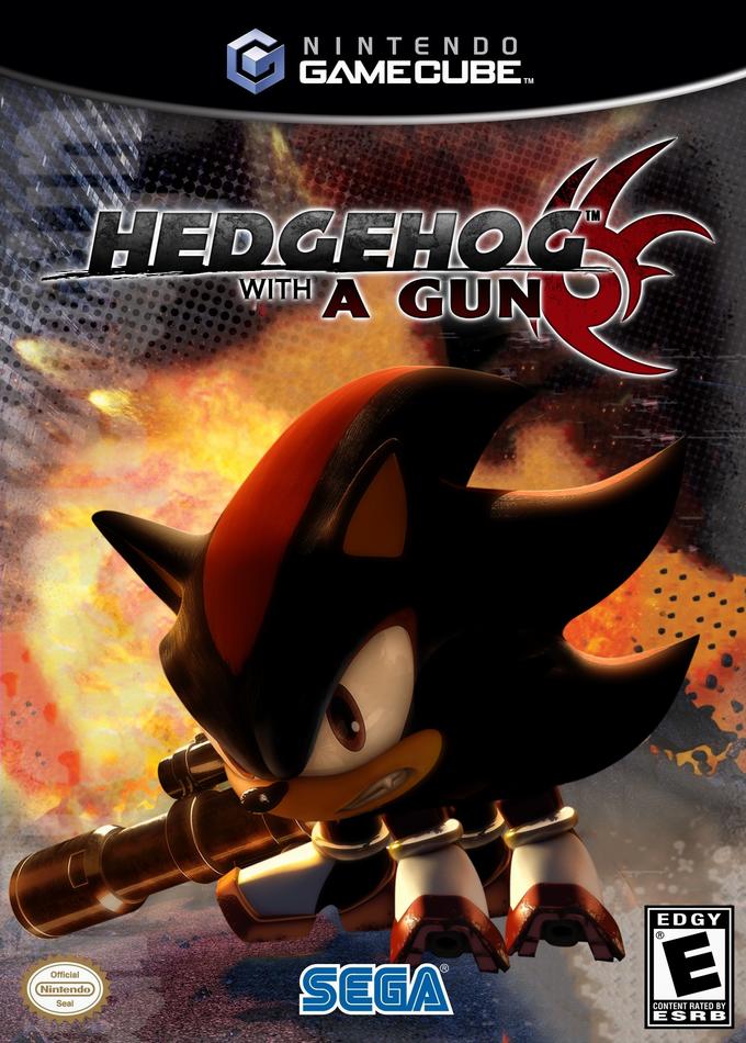 NINTEN DO GAMECUBE. HEDGEHOG WITH A GUN TM EDGY SEGA Official Nintendo Seal CONTENT RATED BY ESRB