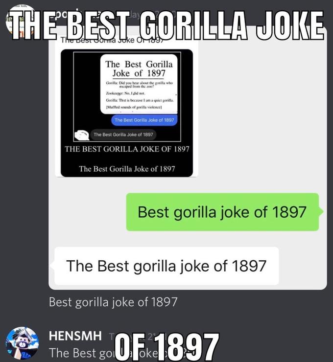 The Best Gorilla Joke Of 1897 The Best Gorilla Joke Of 1897 The Best 