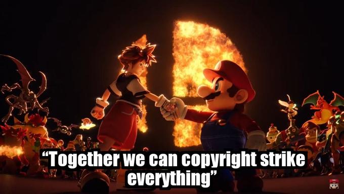 "Together we can copyright strike everything"