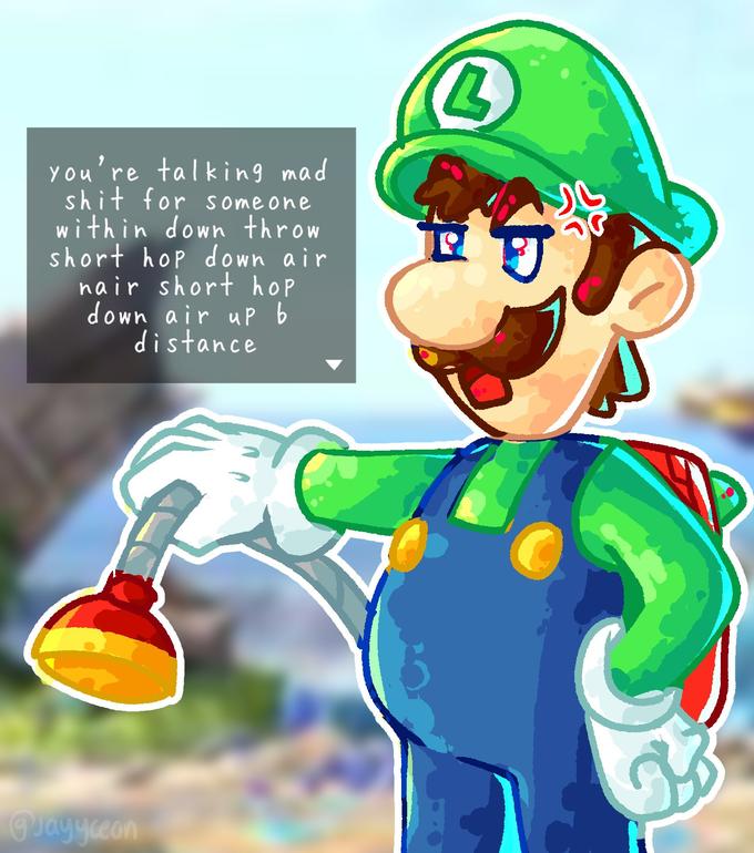 you're talking mad s--- for s ome one within down throw short hop down air nair short hop down air up b distance Jayycecon