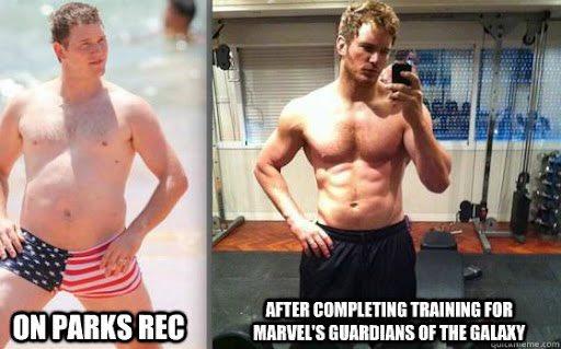 AFTER COMPLETING TRAINING FOR ON PARKS REC MARVEL'S GUARDIANS OF THE GALAXY yuILIeme.com