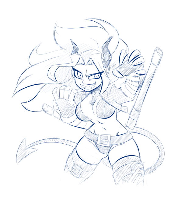 "Go play #Helltaker.

And expect more fanart of it from me. These are like, perfect warm up sketches. 

Dynamic, not over-complex, in a style that pushes me outside my comfort zone, REALLY FUN CHARACTER DESIGNS YES"
-Ambris