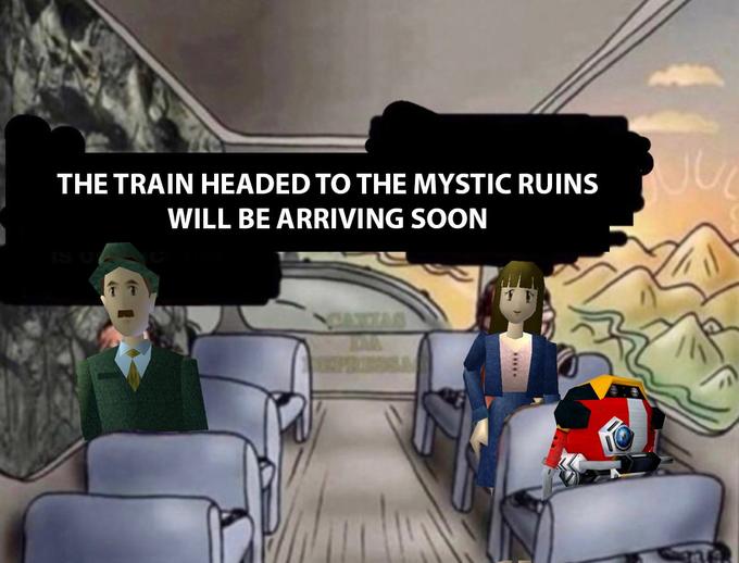 THE TRAIN HEADED TO THE MYSTIC RUINS WILL BE ARRIVING SOON CANTAS