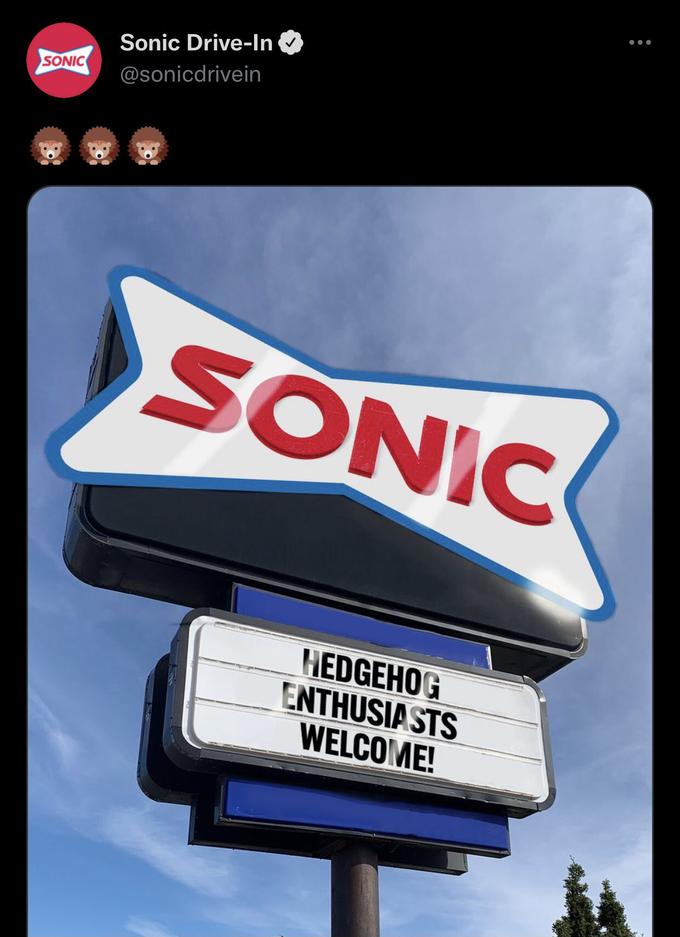 Sonic DriveIn Sonic the Hedgehog Know Your Meme