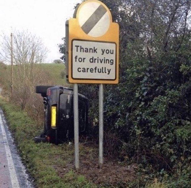 Thank you for driving carefully
