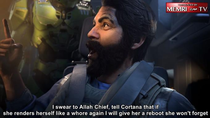 TRANSLATED BY MEMRI TV I swear to Allah Chief, tell Cortana that if she renders herself like a w---- again I will give her a reboot she won't forget