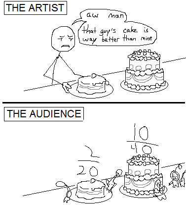 THE ARTIST man) that quy's cake is way better than mine THE AUDIENCE 20