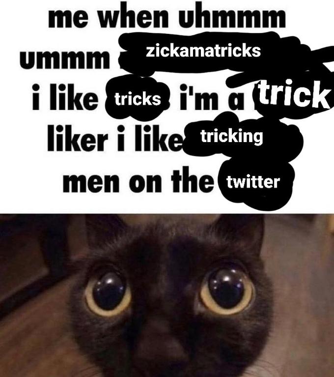 me when uhmmm zickamatricks ummm i'm a (trick. i like liker i like tricking tricks men on the twitter