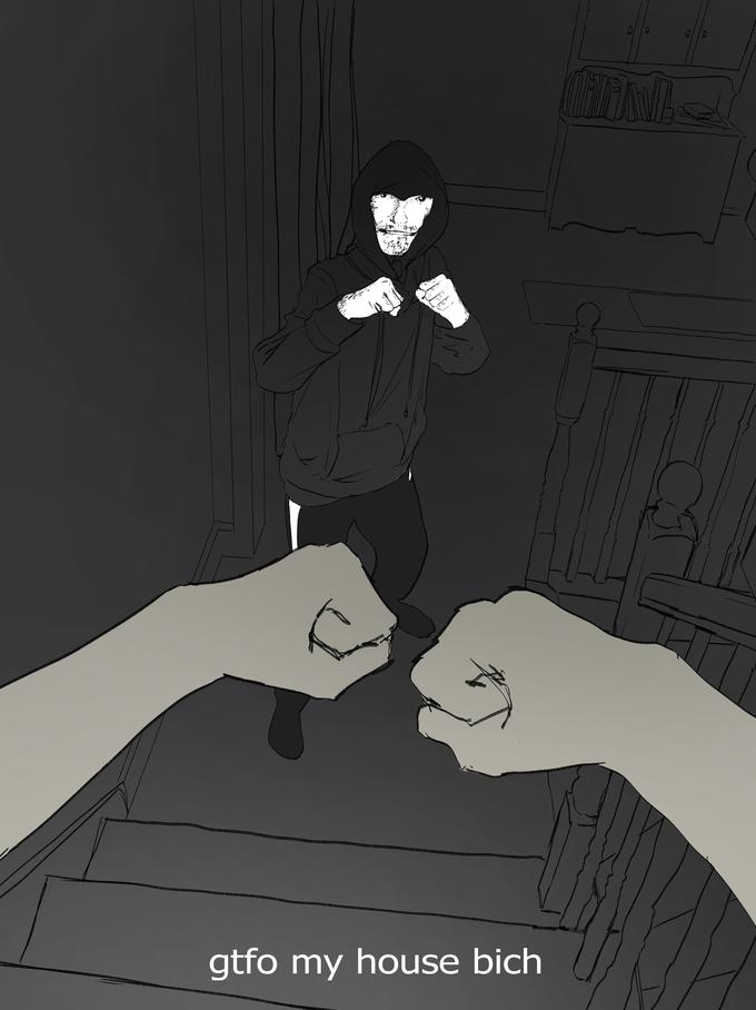 0 gtfo my house bich