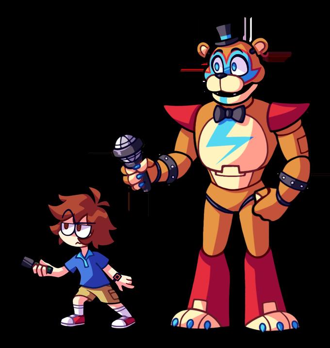 "Hey! We are making a FNAF Security Breach mod for FNF, we wish to make a cool experience for everyone!
Our hashtag is #FNaFSBxFN. And these, the excellent sprites of Gregory and Freddy!
#FNF #fnafsecuritybreach #FNAF #fnfmods #glamrockfreddy #fridaynightfunkin"
-FNF_x_SB