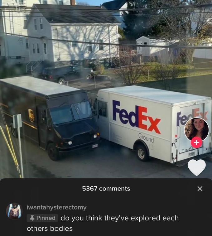 FedEx Fek OS Ground 5367 comments iwantahysterectomy 4 Pinned do you think they've explored each others bodies +