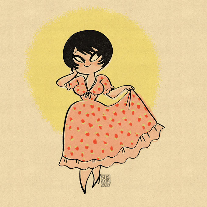It has been a while since I last did a Jucika fanart and I wanted do draw the strawberry dress, so why not her modeling it? 

-susanarodart