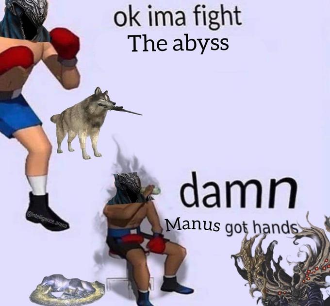 ok ima fight The abyss damn Manus got hạnds @lntelligence.arena