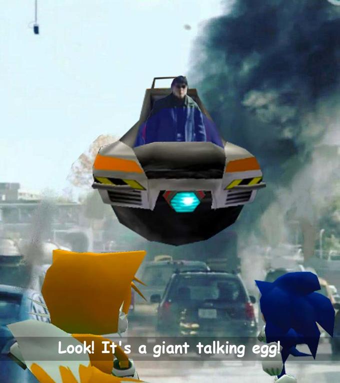 Look! It's a giant talking egg!