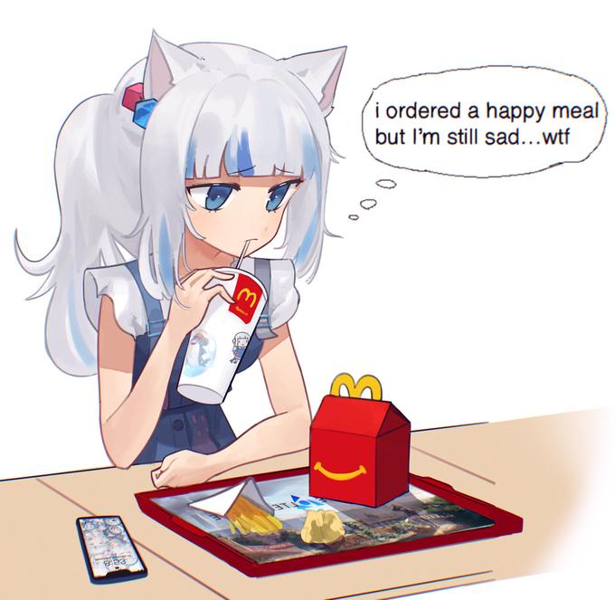i ordered a happy meal but I'm still sad...w-- 8:23