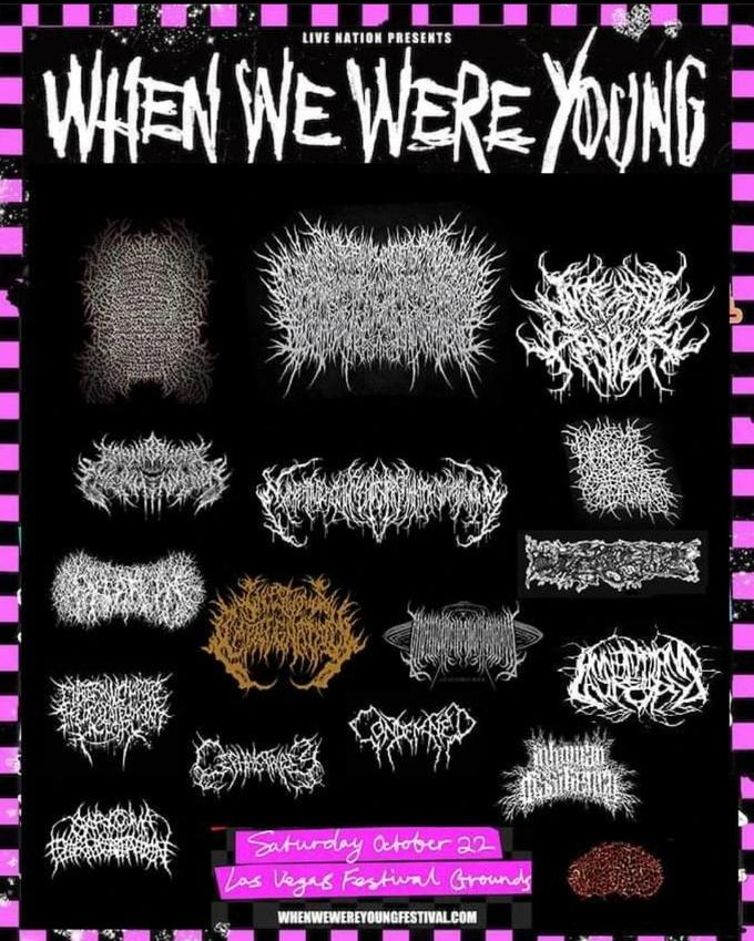 LIVE NATION PRESENTS WHHEN WE WERE Saturday atober 22 Las Vagas Fostival Grounds WHENWEWEREYOUNGFESTIVALCOM