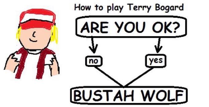 How to play Terry Bogard ARE YOU OK? no yes BUSTAH WOLF]