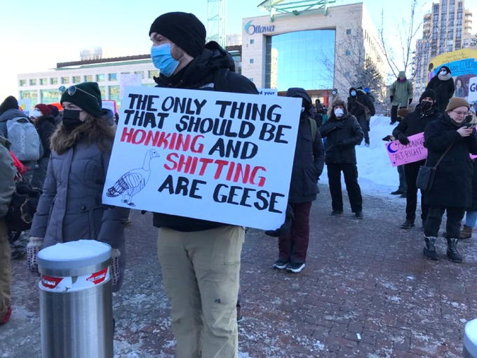 Ottawa eCOM EEEE GO THE ONLY THING THAT SHOULD BE HONKING AND S------- ARE GEESE your ALT-RIGHT