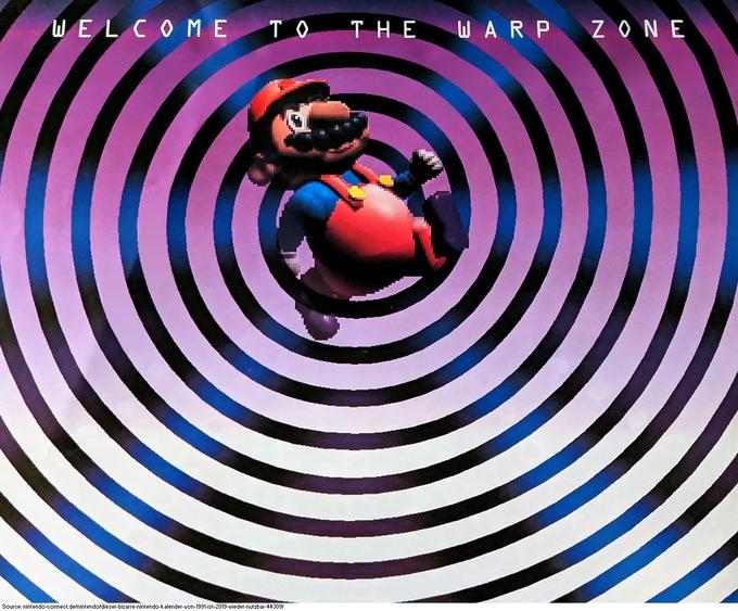 WELCOME TO THE WARP Z ONE Source: nintendo-connect.de/nintendo/dieser-bizarre-nintendo-kalender-von-1991-ist-2019-wieder-nutzbar-44309