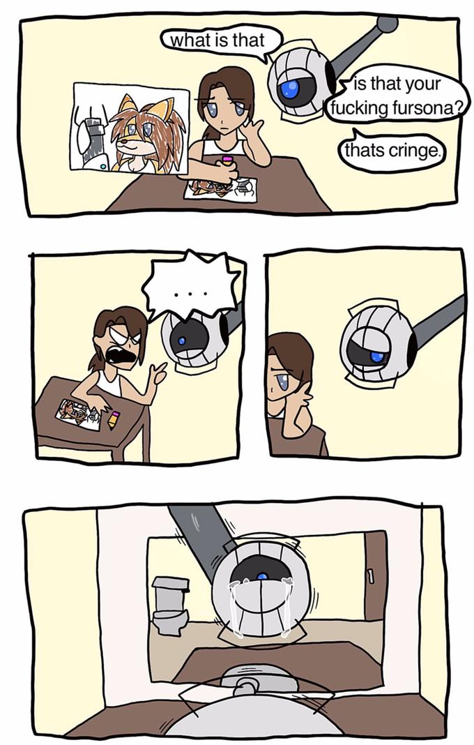 what is that is that your f------ fursona? thats cringe