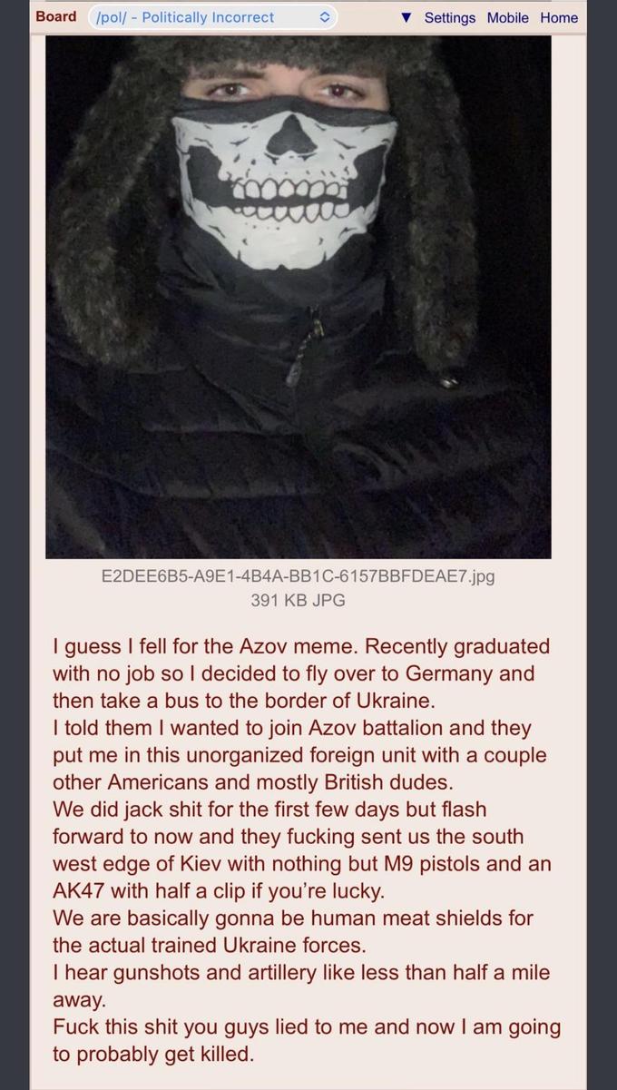 Anon Falls For The Azov Meme Redditors In Ukraine s International 
