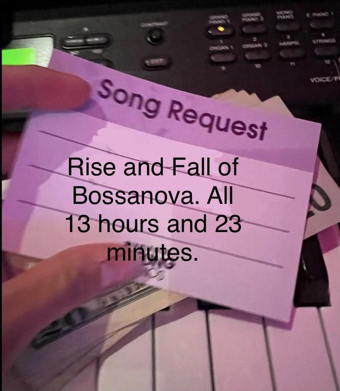 PANO PANO ARPSI STRINGS ONGAN & ORGA Song Request VOICE/P Rise and Fall of Bossanova. All 13 hours and 23 minutes.