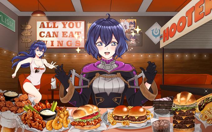 LISSE Hot Spring ALL YOU CAN EAT NINGS EAT EAT. MOOTEL Chrom Wants EAT YOU HOOTERS