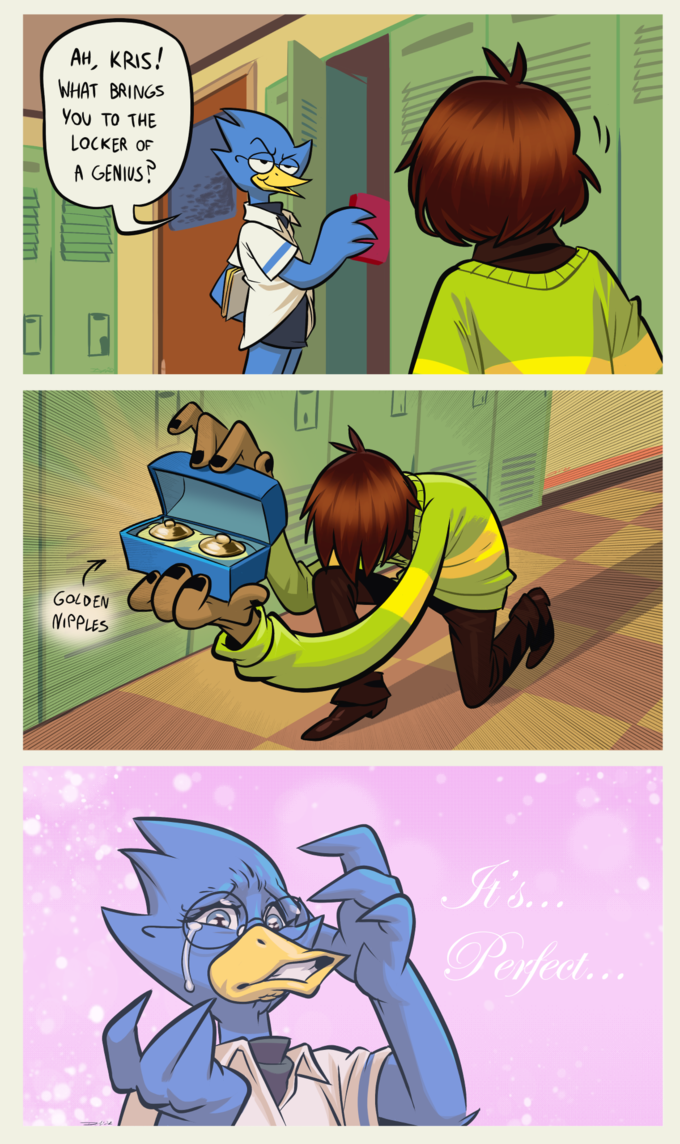 Kris Gift For Berdly Deltarune Know Your Meme
