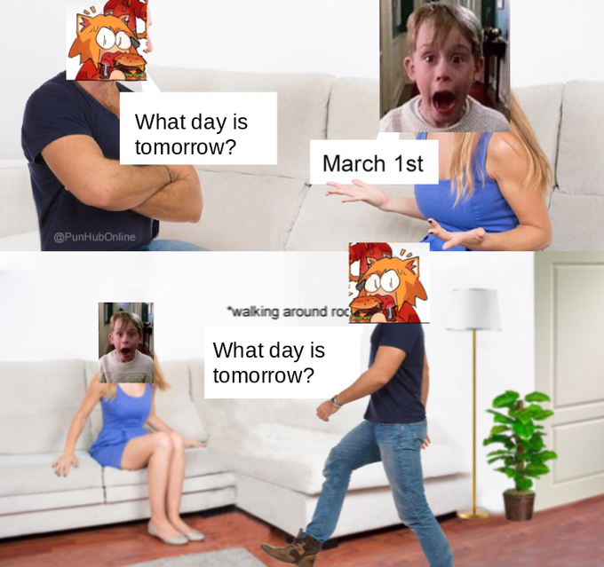 What day is tomorrow? March 1st @PunHubOnline *walking around roc What day is tomorrow?