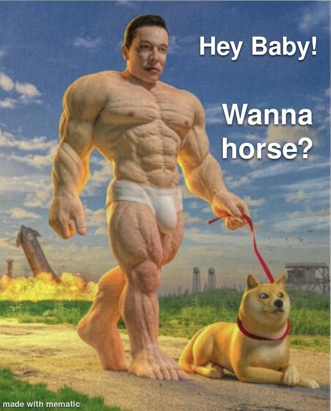 made with mematic Hey Baby! Wanna horse?