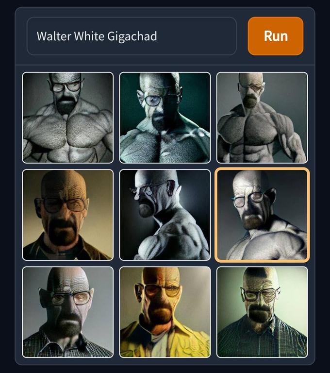 Walter White Gigachad Run