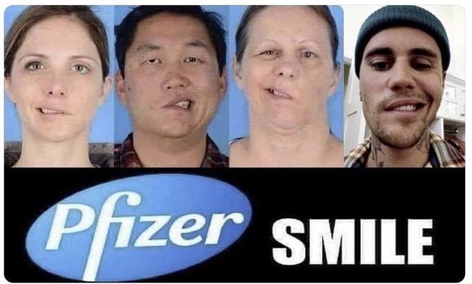 Pfizer SMILE Forehead Nose Skin Chin Hairstyle Eyebrow Eye Facial expression Mouth Jaw Smile Sleeve Font Beauty Eyelash